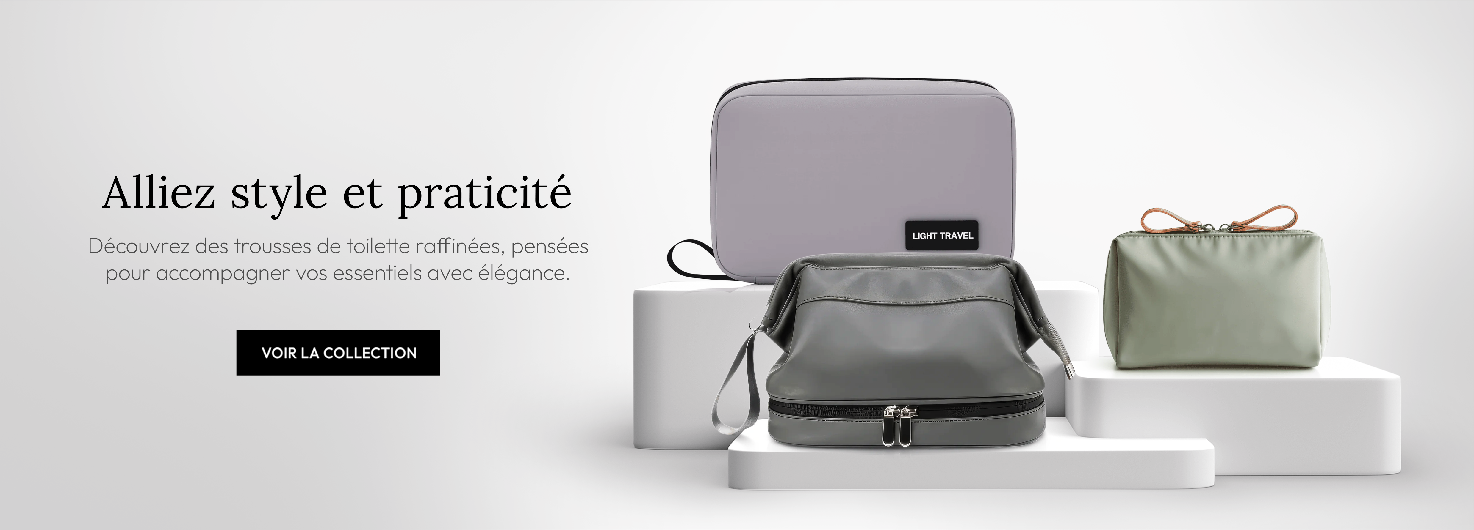 Trousse de toilette pour homme sport, dépliante et trousse de toilette femme chic