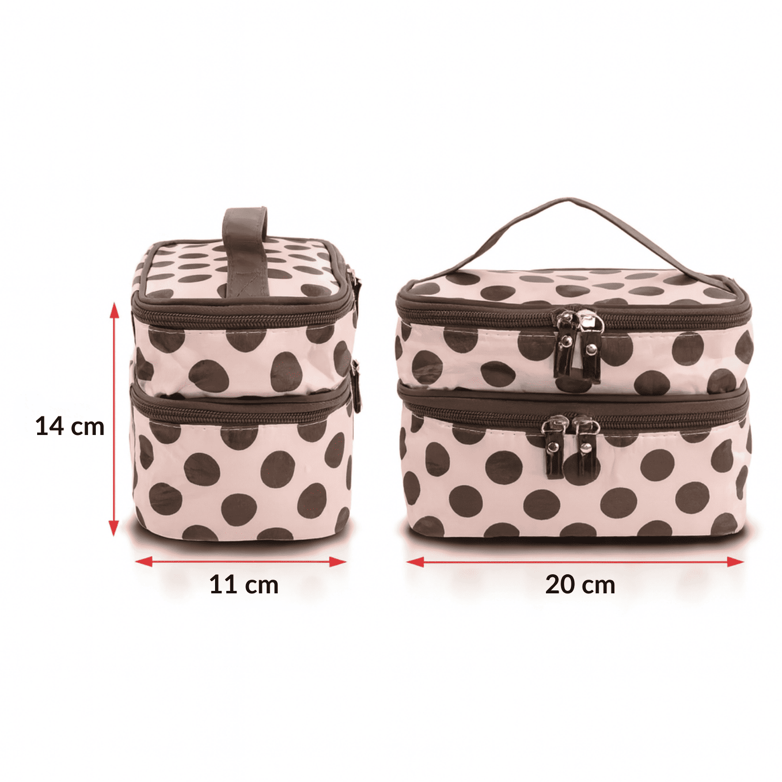 Dimensions grande trousse de toilette femme originale 20x14x11 cm