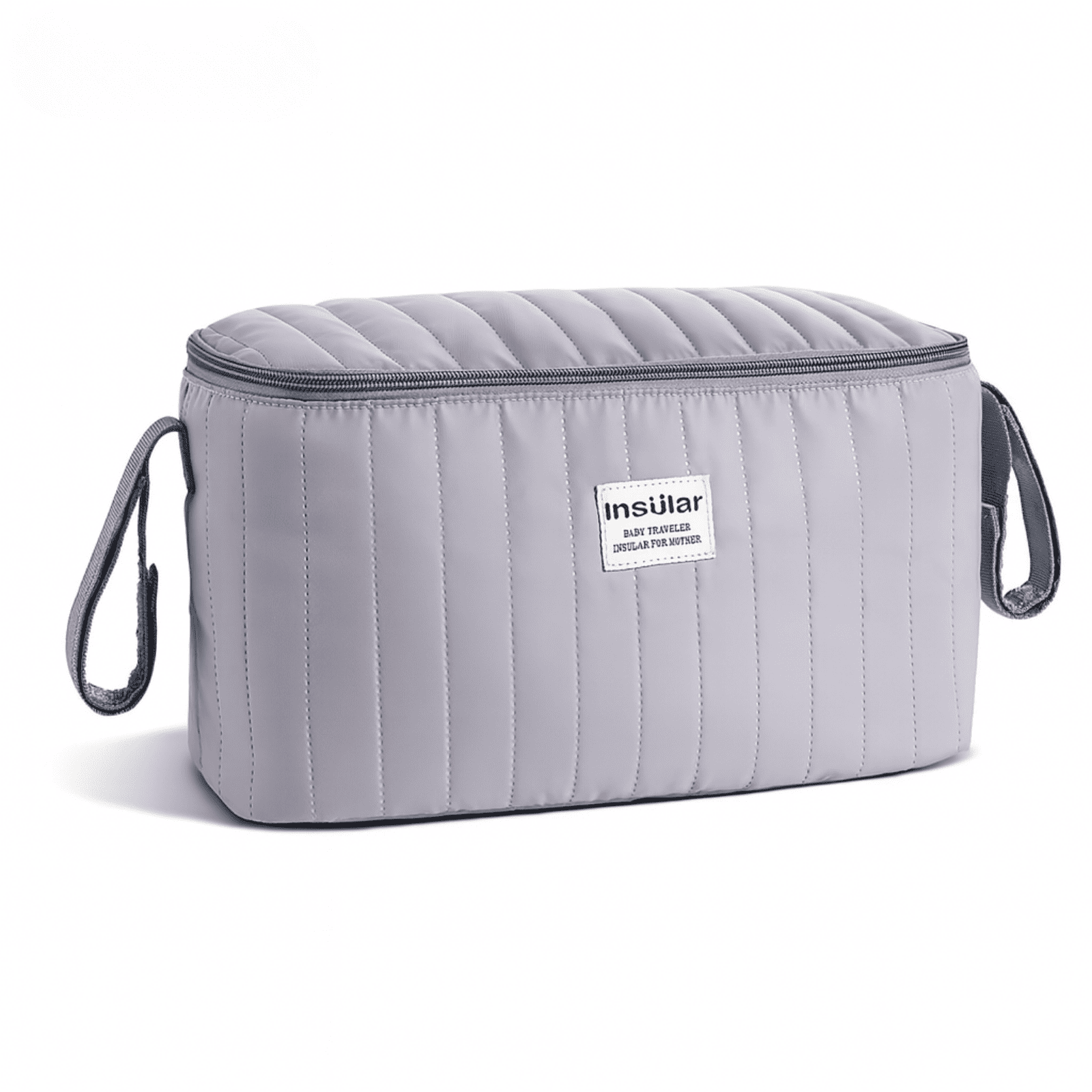 Trousse de toilette bébé gris moderne, légère et résistante pour les affaires de bébé