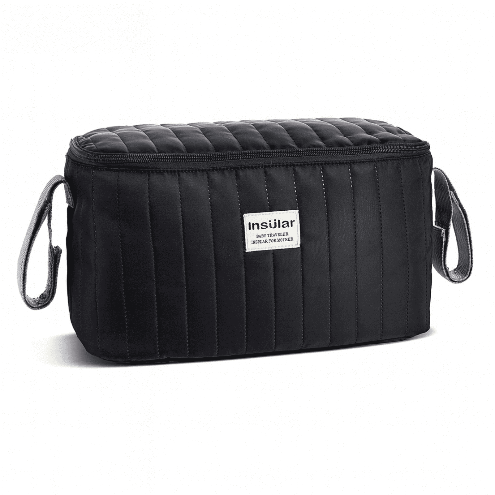 Trousse de toilette bébé noire élégante et imperméable, pour parents modernes