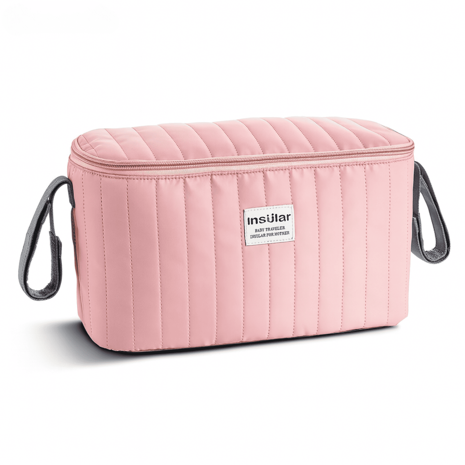 Kit trousse de toilette bébé rose rembourrée, idéale pour le rangement en voyage