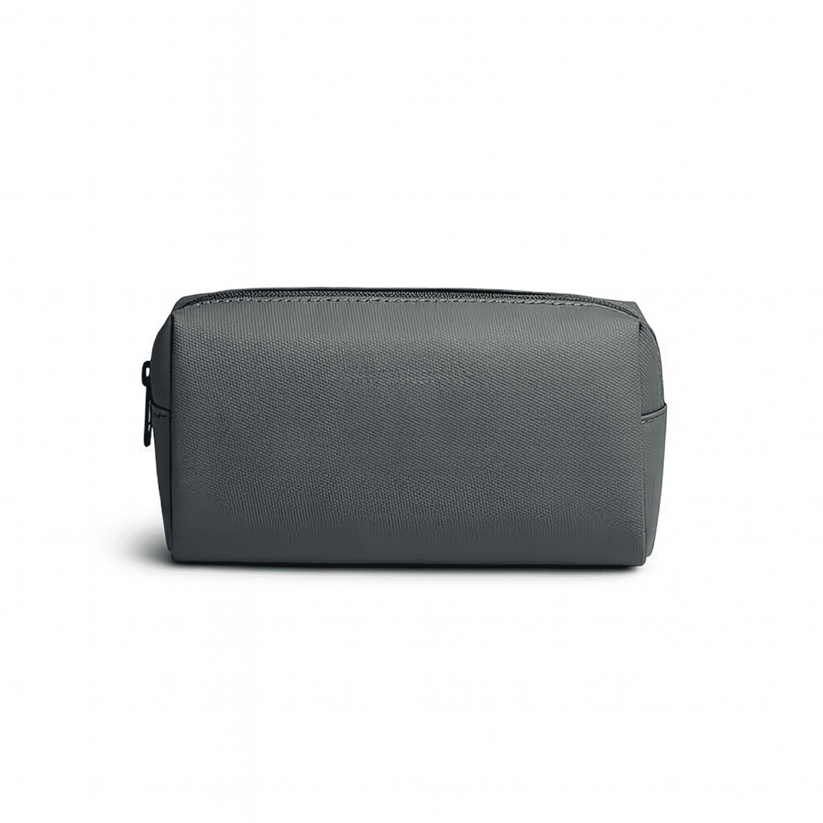 Mini trousse de toilette homme vert olive vue de face, format compact et texture élégante pour les accessoires de voyage.