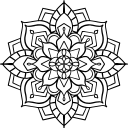 motif mandala d'une trousse de toilette