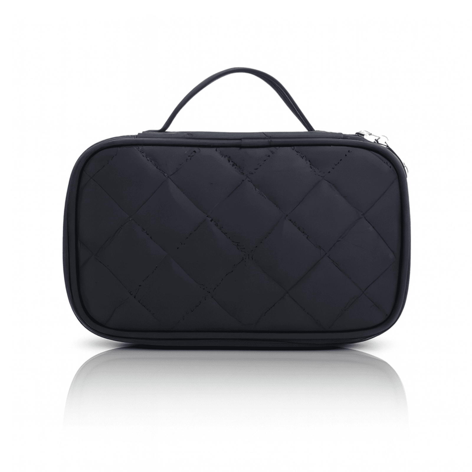 Trousse de toilette femme tissu élégante au design matelassé