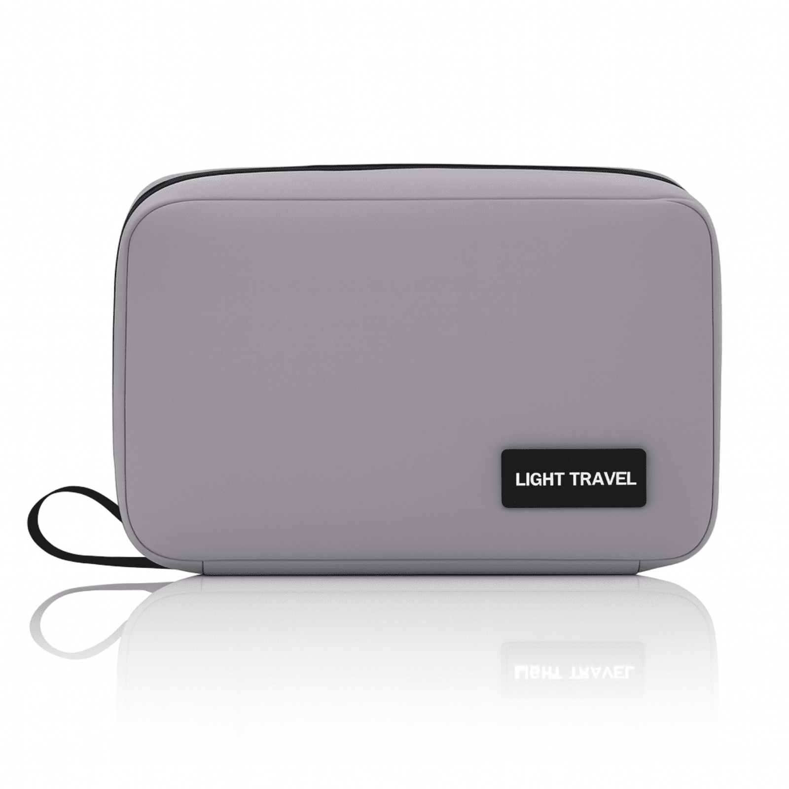 Trousse de toilette homme à suspendre grise avec design moderne