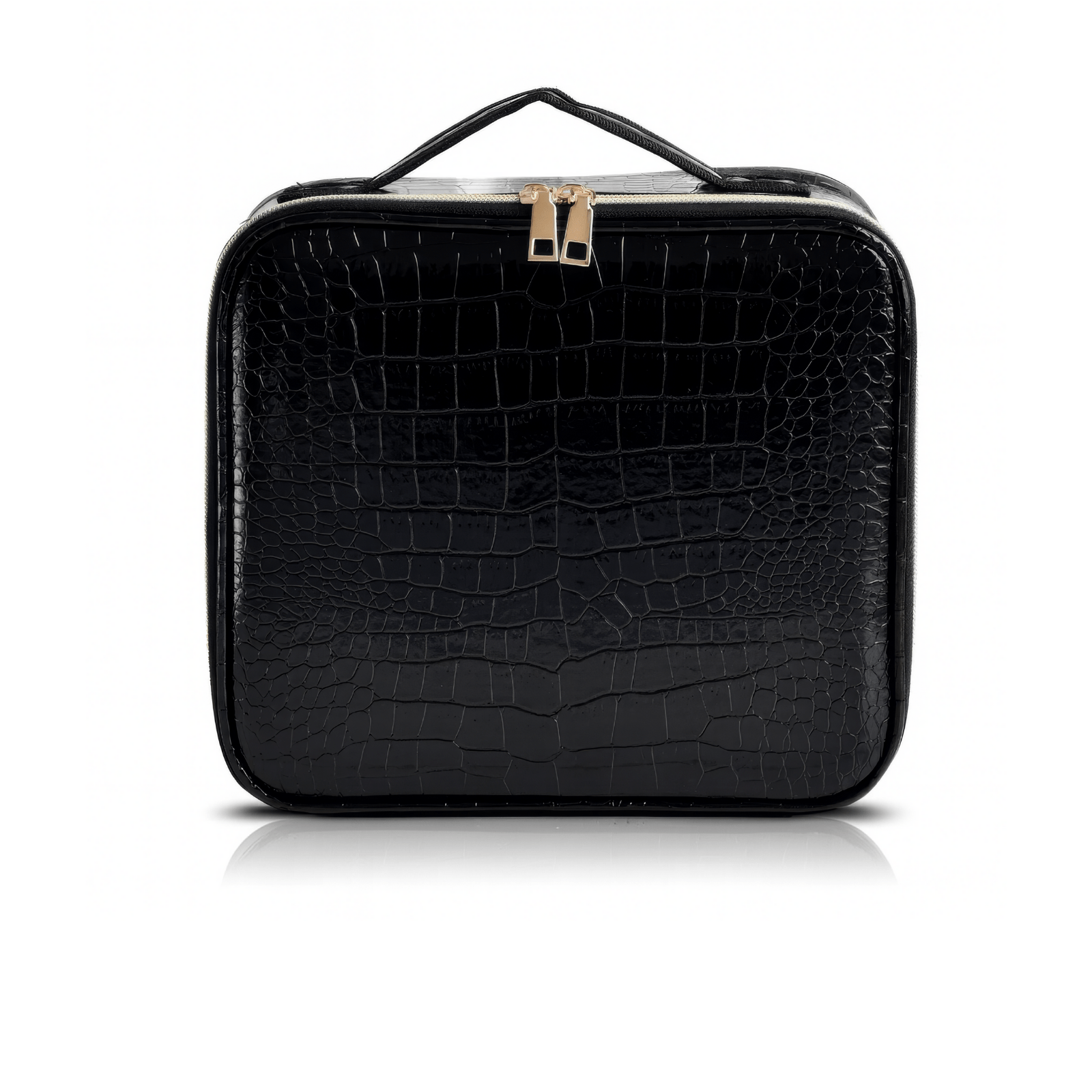 Trousse de toilette femme avec compartiment noir face avant