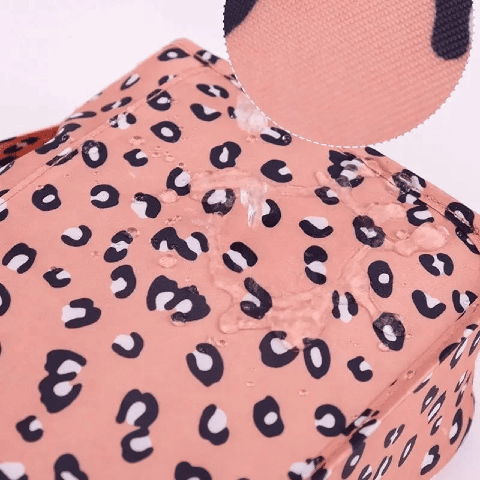 Trousse de toilette femme à suspendre rose motif léopard tissu imperméable