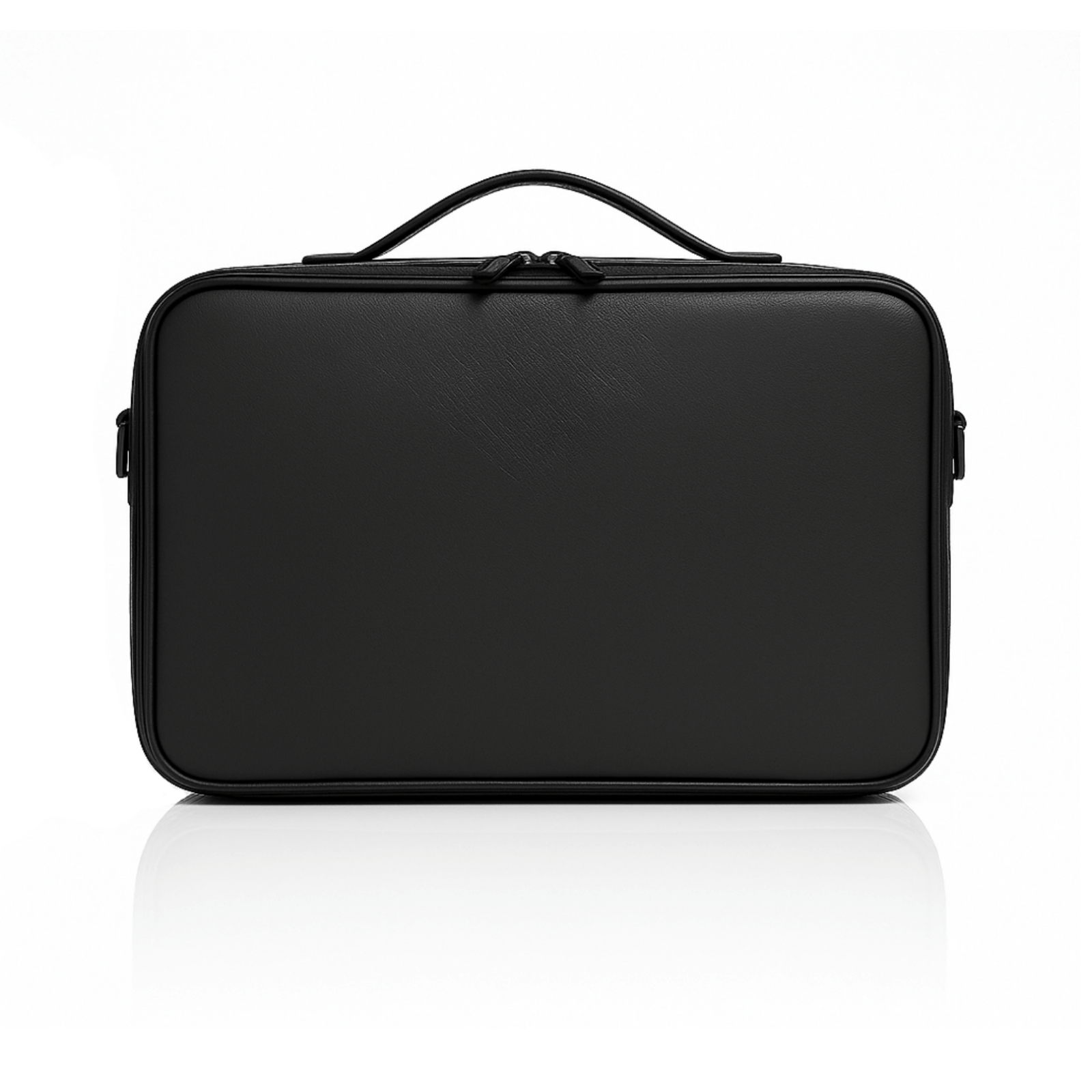 Trousse de toilette femme XXL noire spacieuse avec poignée et fermeture éclair double