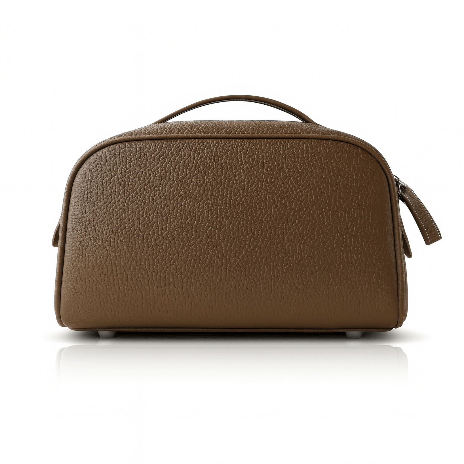 Trousse de toilette voyage luxe design élégant en cuir marron