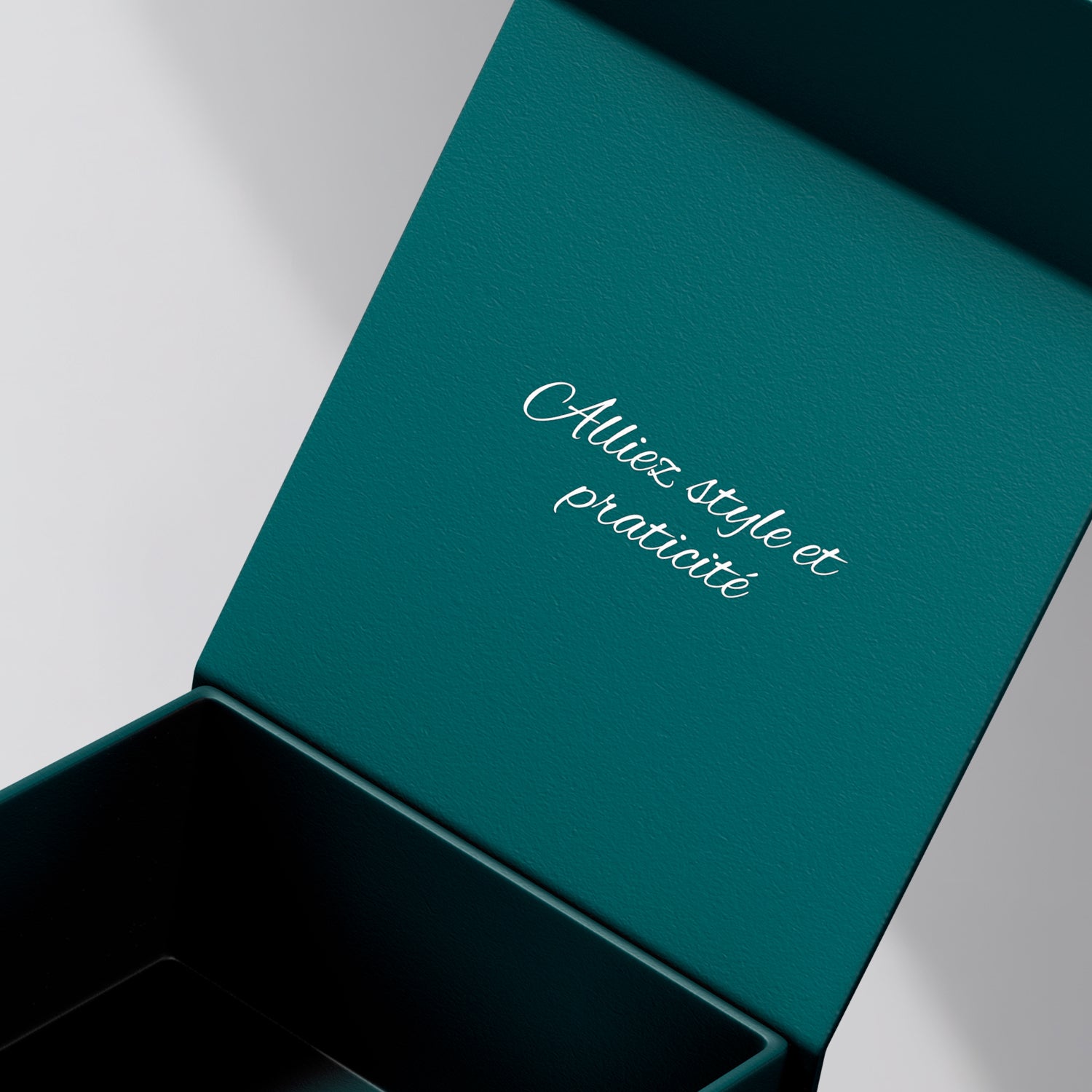 Boite de packaging de ma trousse de toilette intérieur  