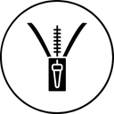 Icône de fermeture éclair symbolisant la praticité, le confort et la facilité d’utilisation.