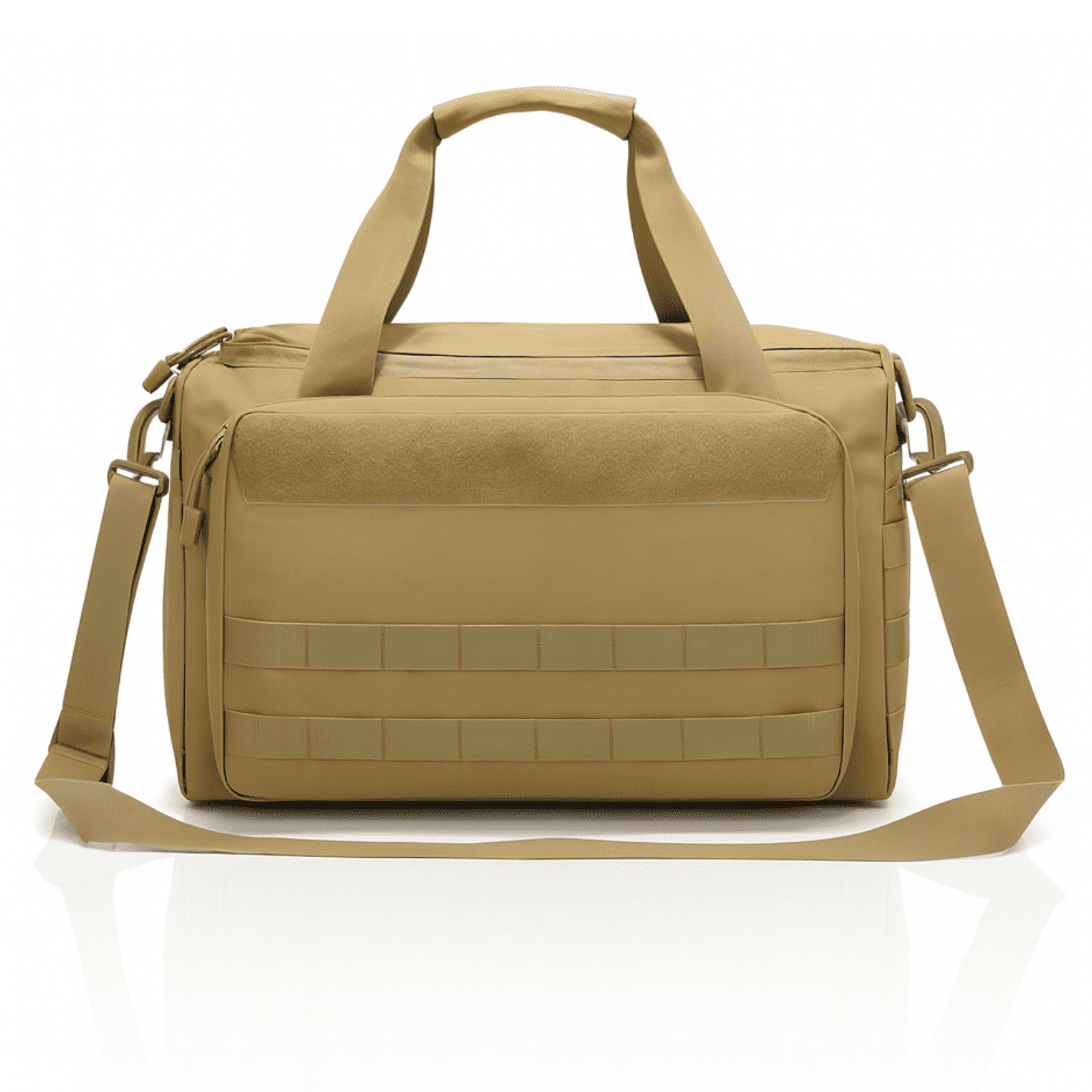 Trousse de toilette homme kaki au design robuste avec bandoulière réglable et poignées